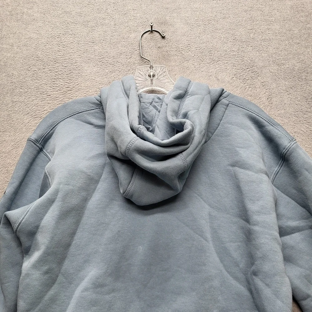 Abercrombie & Fitch Men Hoodie L Light Blue A&F Moose Logo Embroidery‎ Y2K